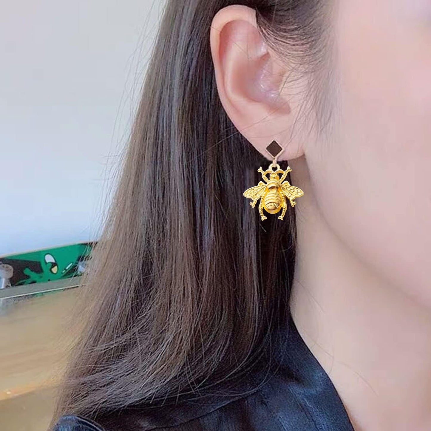 50pcs Alloy Bee Charms Honeybee Charm Pendants Insect Pendant for DIY Jewelry Craft Making Accessory,21mm×20mm,5 Colors