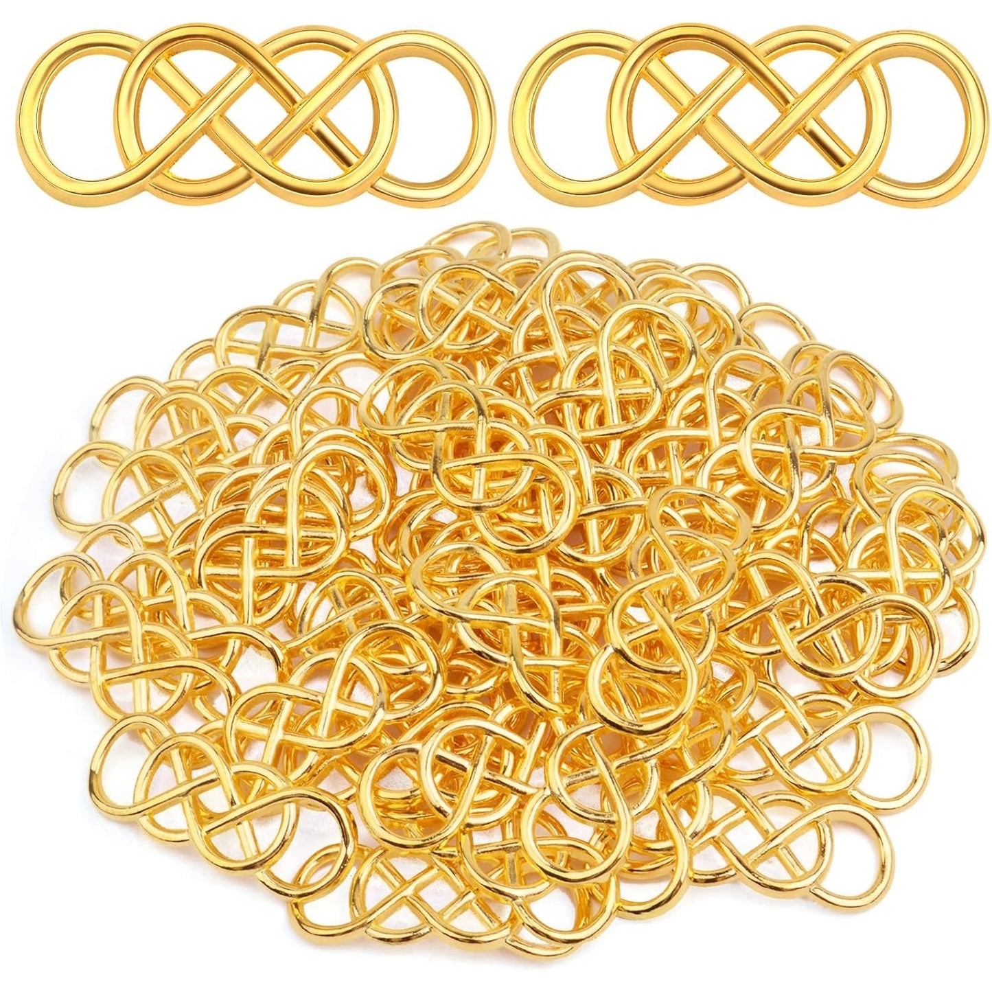 50pcs Double Infinity Symbol Connector Charms Alloy Pendant Charm Connectors for DIY Bracelet Necklace Jewelry Making,32.8mm×12.5mm