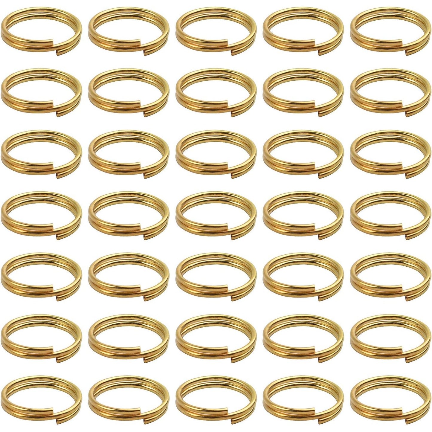 BronaGrand 200 Pieces Small Gold Key Chain Rings Split Ring Key Chains for Keys Organization,10mm Diameter