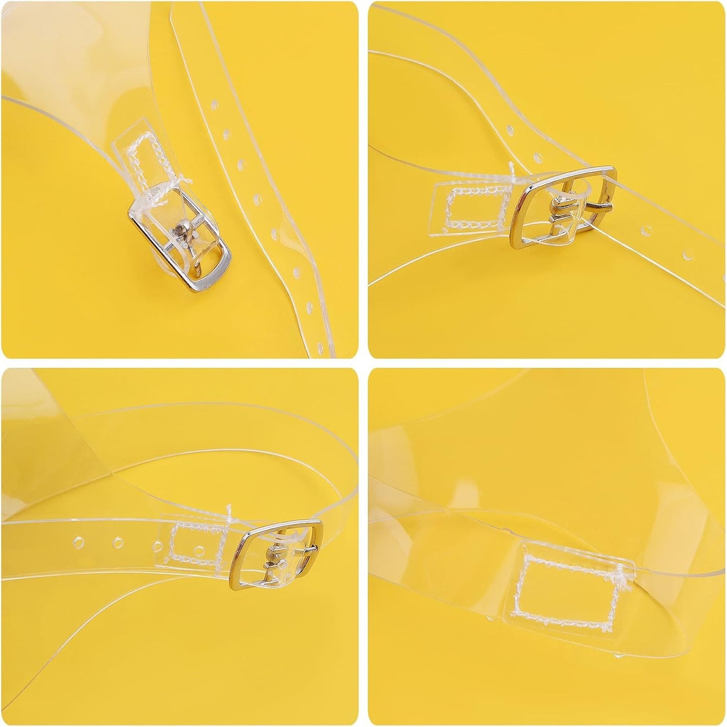 1 Pair Invisible High Heel Shoe Straps Transparent Triangle Shoe Belt Ankle Straps and 1 Pair Double-layer Pearl Flower Shoe Buckles for Women Lady Holding Loose High Heels