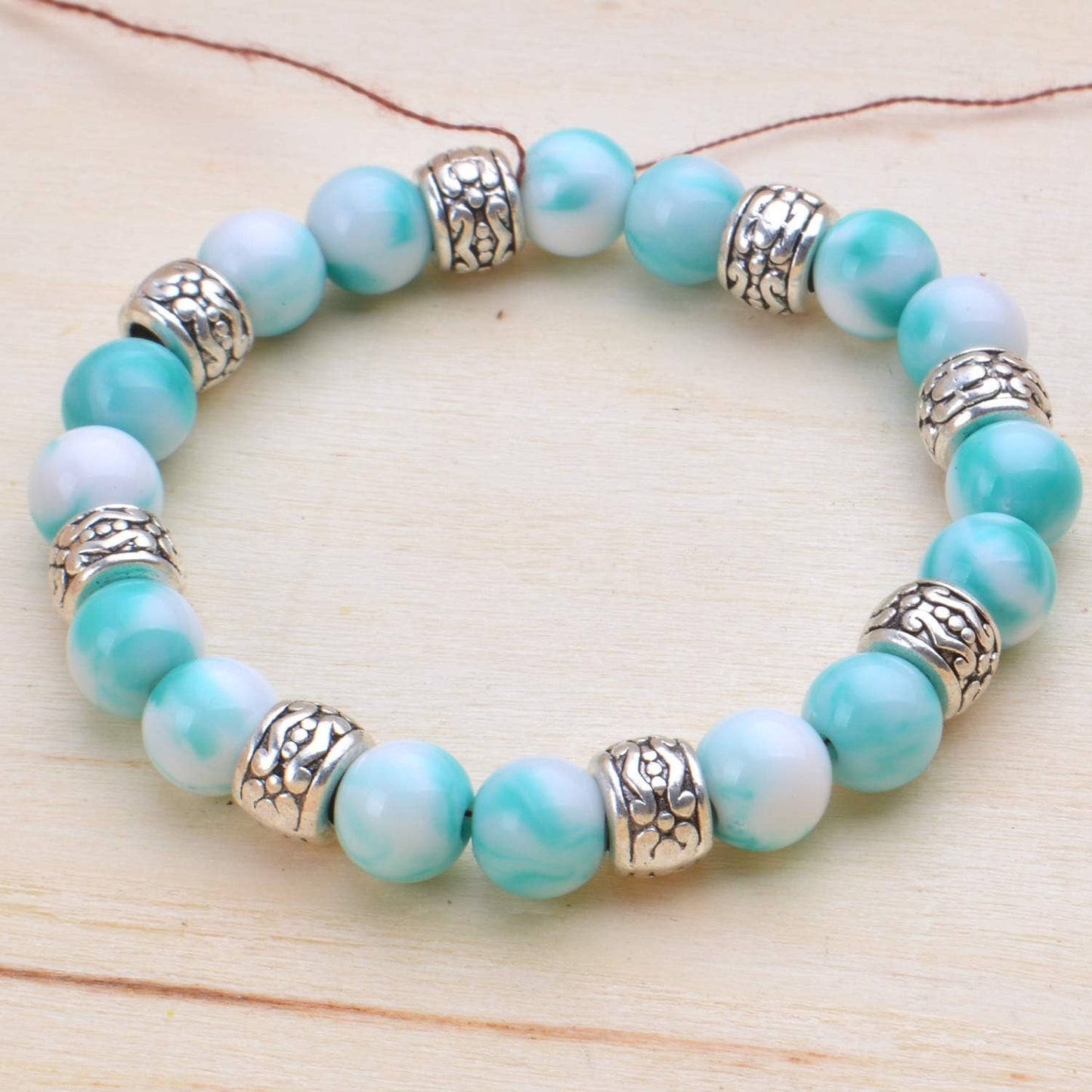 BronaGrand 100pcs Tibetan Antique Silver Spacer Beads - Large Hole, Hollow Tube Charms for DIY Necklace & Bracelets