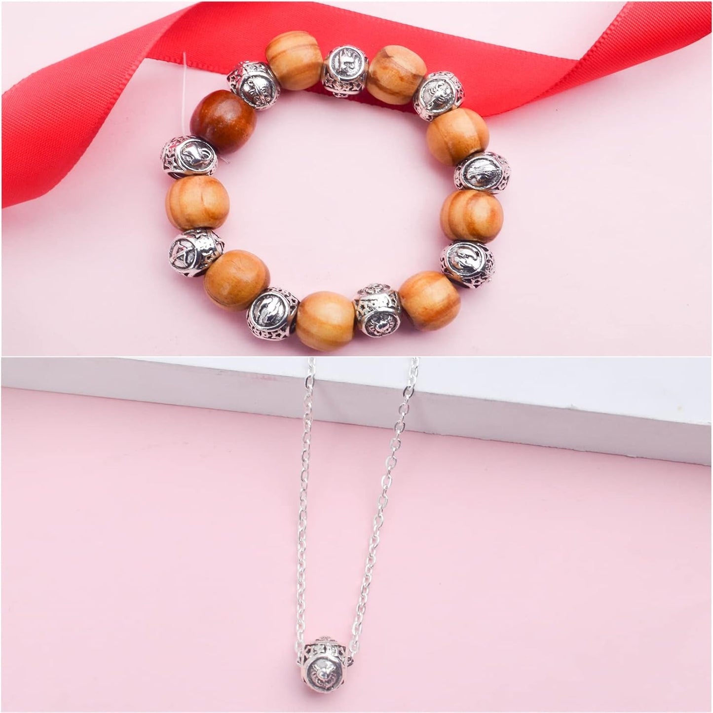 24pcs 12 Constellations Carved Beads Alloy European Large Hole Beads Lucky Charms Zodiac Loose Spacer Beads for DIY Bracelet Crafts Jewelry Making, Antique Silver