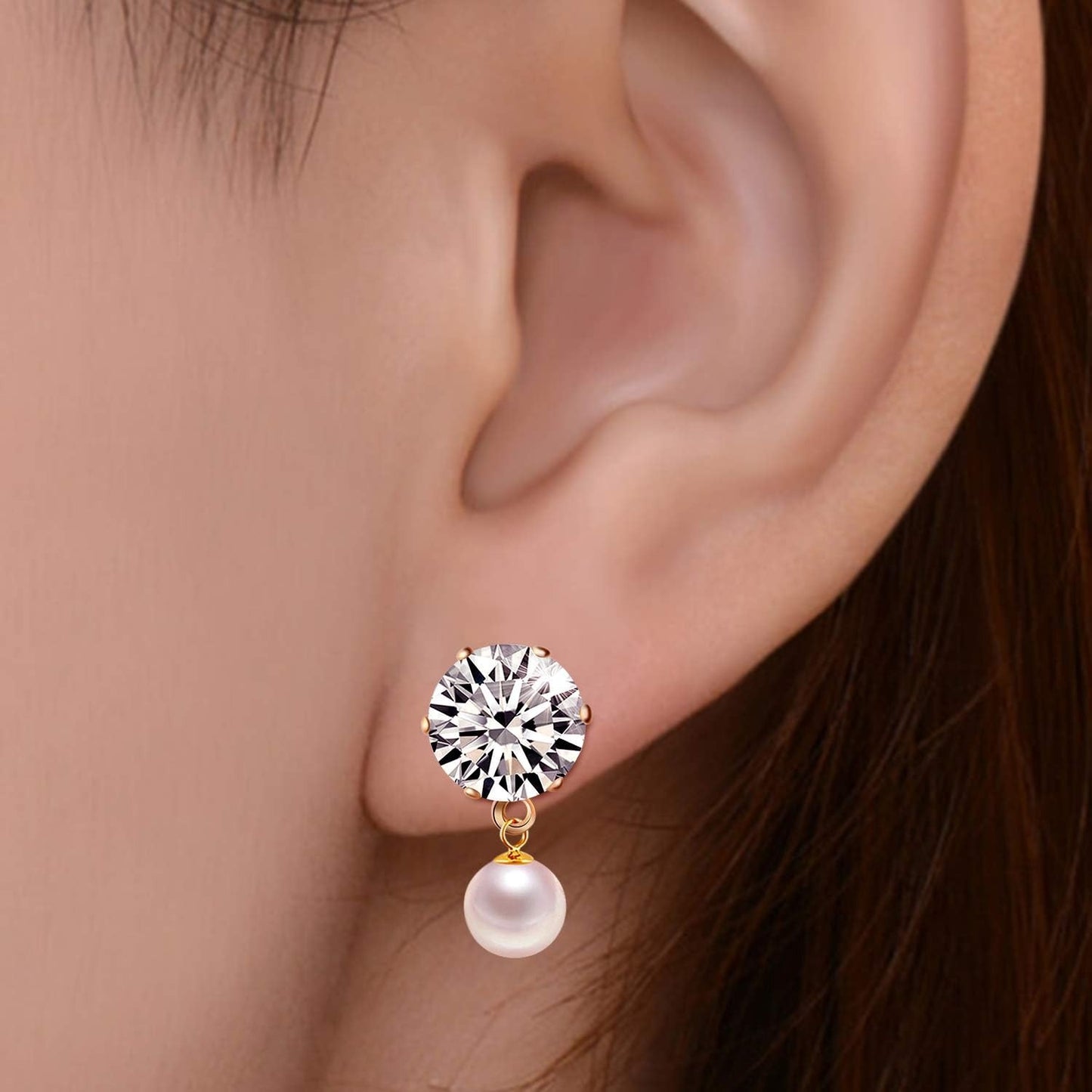 60pcs Rhinestone Earring Posts Hypoallergenic Ear Studs with Loop and 60pcs Butterfly Earring Backs Earring Stoppers for DIY Earring Jewelry Findings Accessories