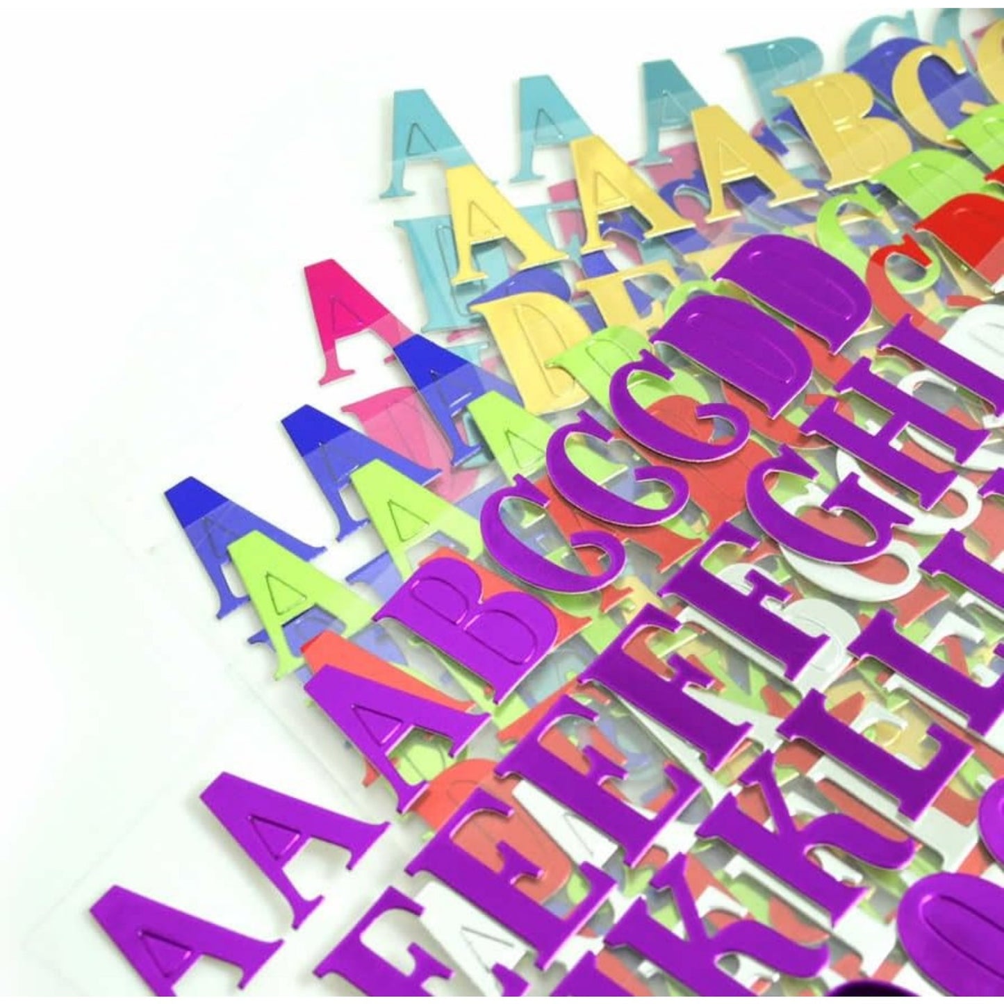 8 Sheets Letter Stickers Alphabet Sticker Self Adhesive Letters for Crafts,Scrapbooking(8 Colors)