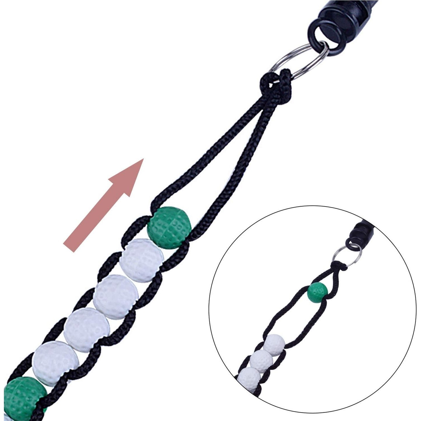 Bonayuanda 2pcs Golf Deluxe Beads Count Stroke Score Counter