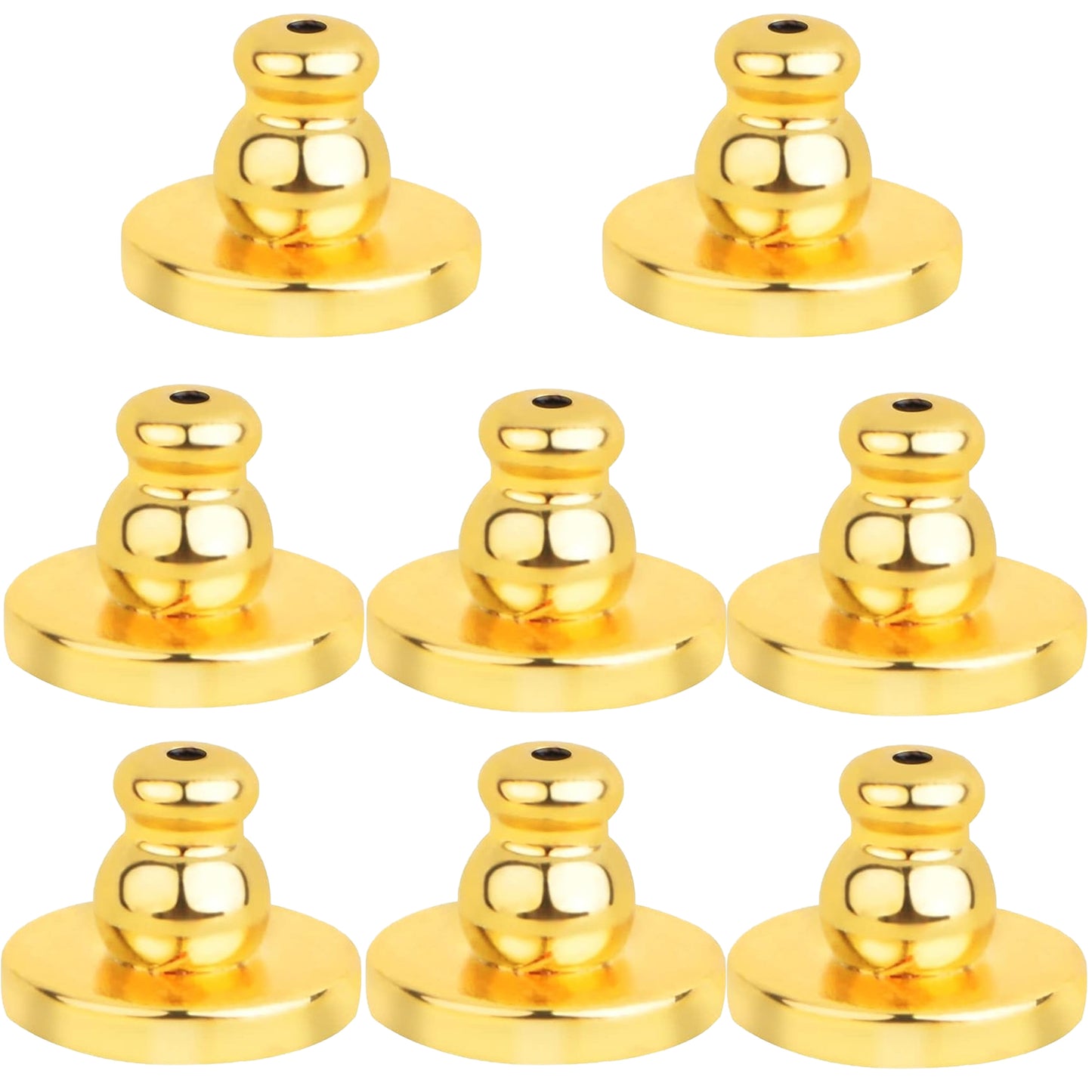 8pcs Hypo-Allergenic Bullet Clutch Secure Earring Backs Brass Locking Earring Backs Flying Disc Shape Ear Stoppers for Studs Fishhook Heavy Earrings, 2 Colors