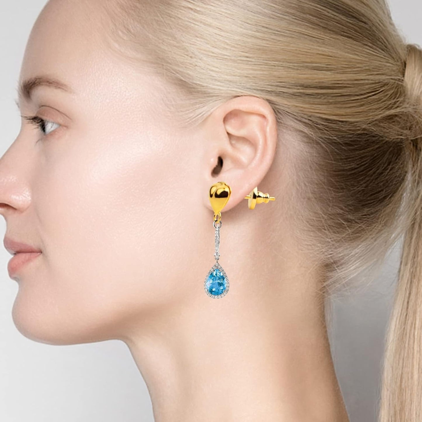 8pcs Hypo-Allergenic Bullet Clutch Secure Earring Backs Brass Locking Earring Backs Flying Disc Shape Ear Stoppers for Studs Fishhook Heavy Earrings, 2 Colors