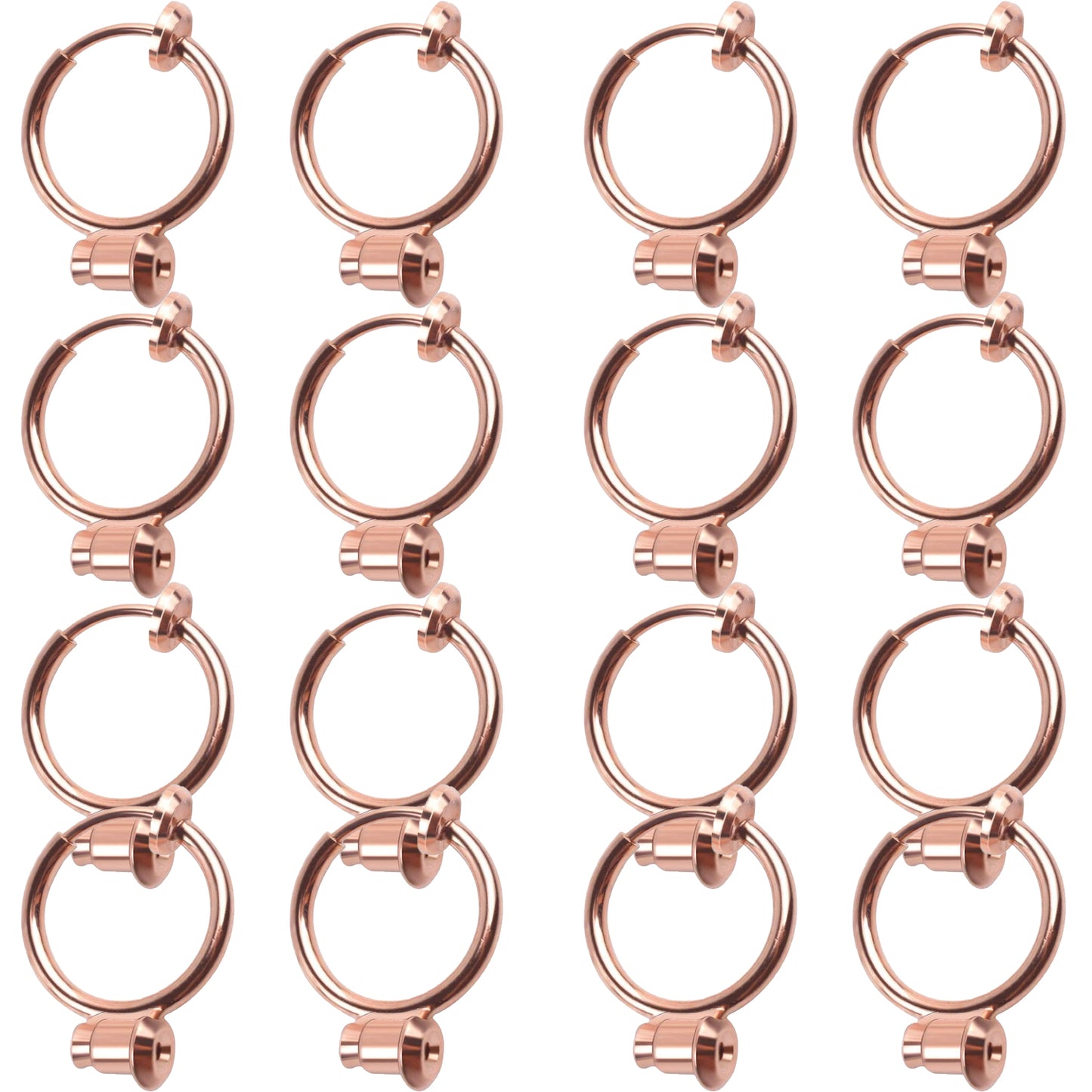 Clip-on Earring Converter,16 Pieces Earring Clip Converter Components Findings with Post for Non-Pierced Ears Jewellery Making - 4 Colors