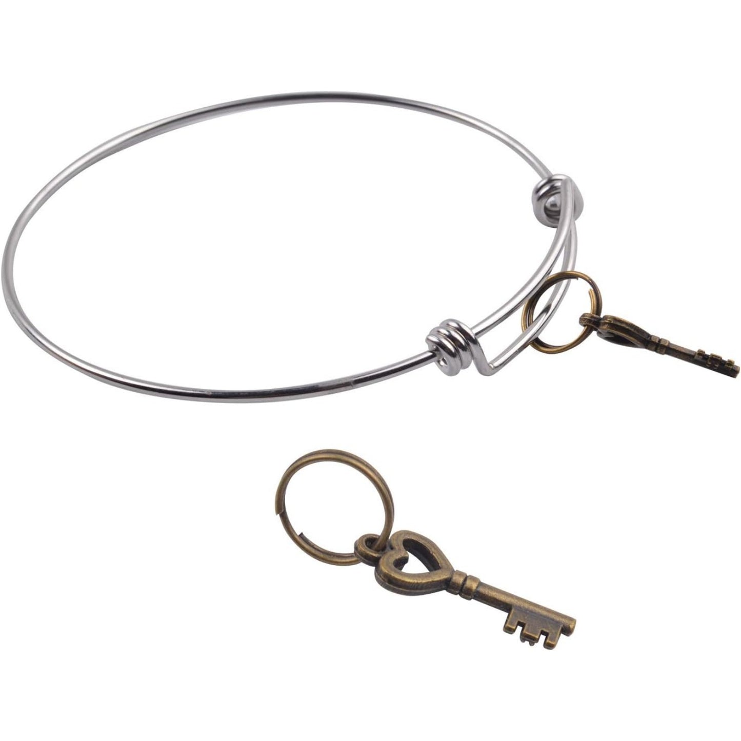 200 Pieces Small Bronze Key Chain Rings Split Ring Key Chains for Keys Organization,10mm Diameter