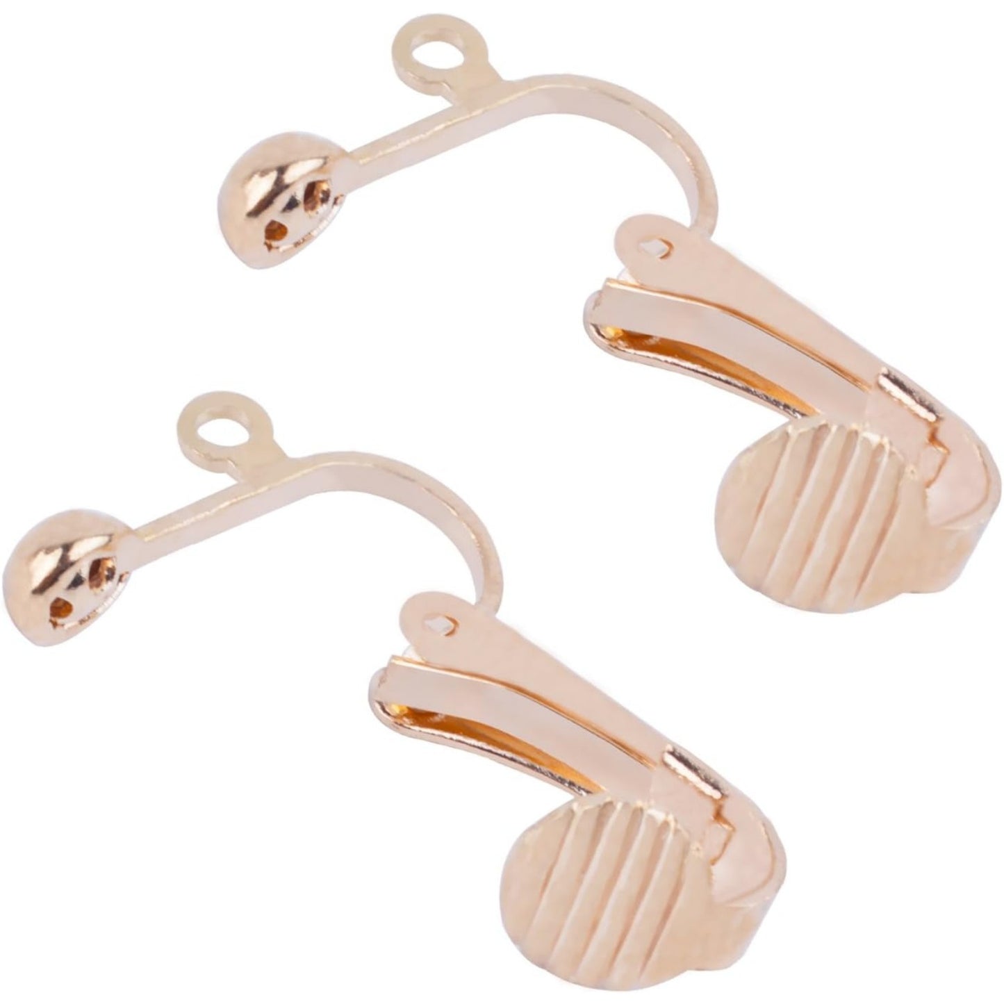BronaGrand 20pcs Clip-on Earring Converter with Easy Open Loop (Gold)