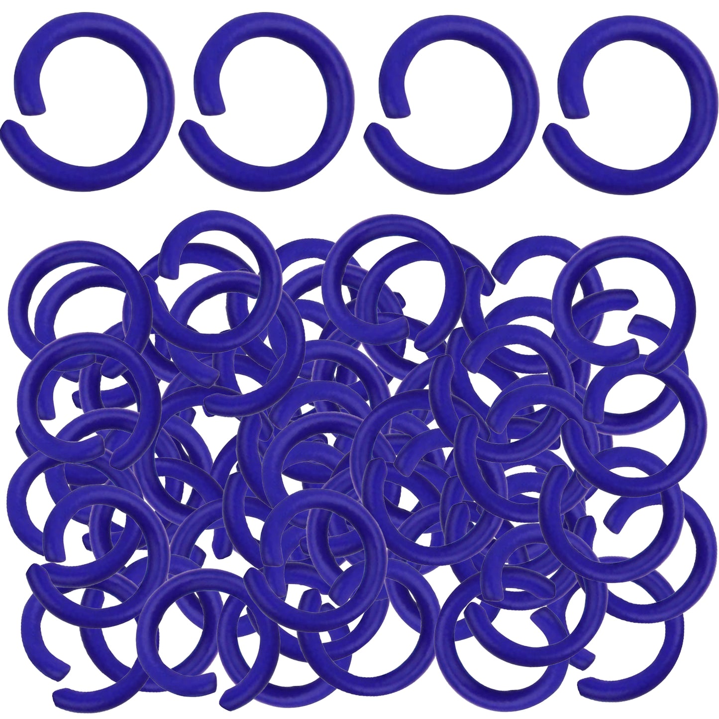 300pcs 10 Colors 8mm Open Jump Rings Metal Single Jump Ring Links Wire Ring Connectors with a Plastic Box for DIY Choker Necklaces Bracelet Jewelry Making