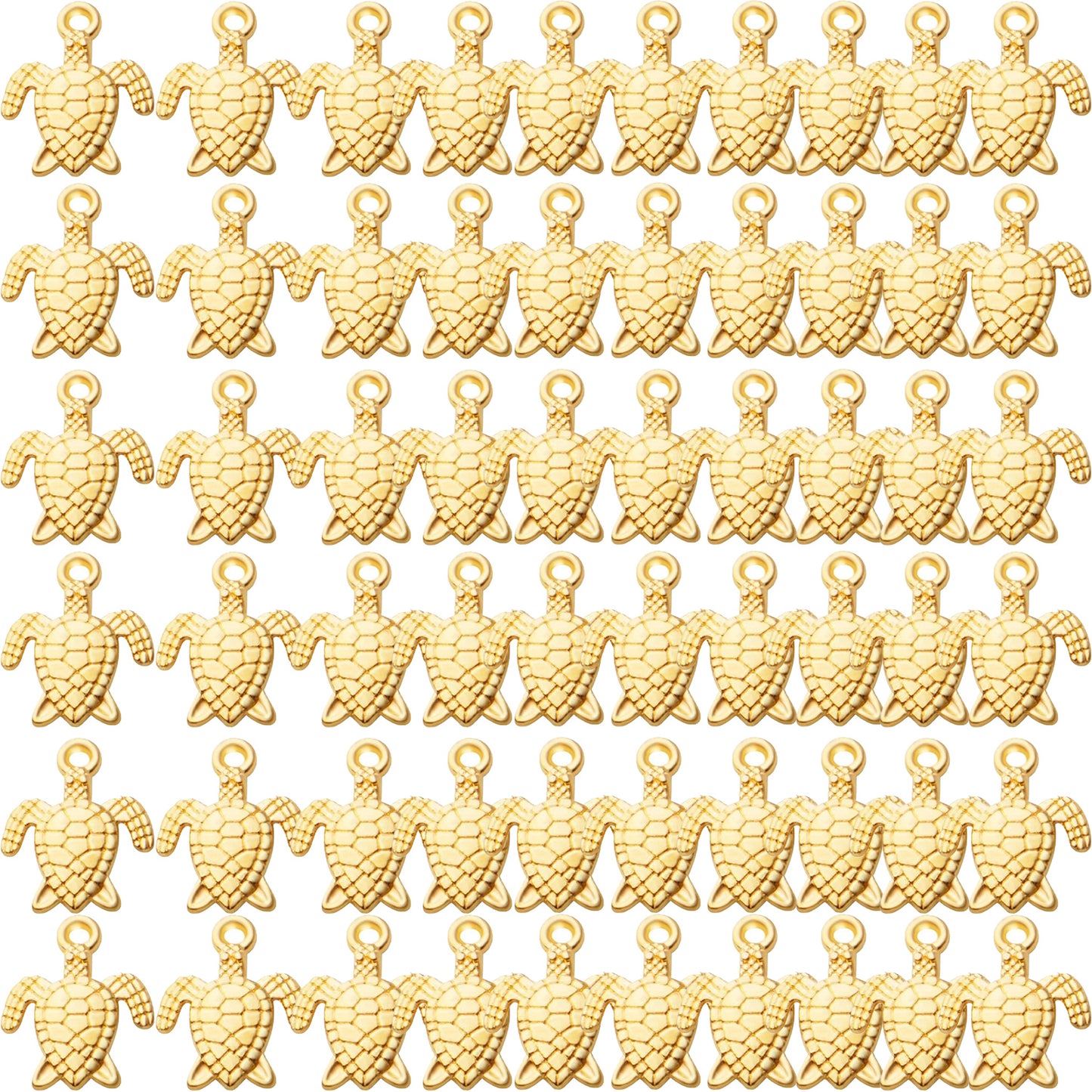 60pcs Sea Turtle Charms Alloy Tortoise Charm Pendant for DIY Necklace Bracelet Jewelry Crafts Making Accessories,5 Colors