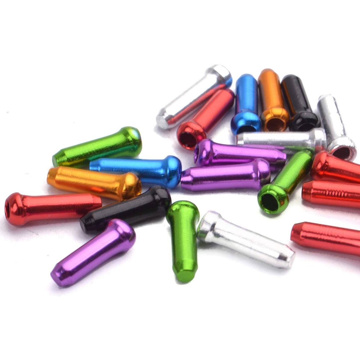 100pcs Cable Ends Caps Cycling Cable End Crimps Bikes Brake Tips Shifter Cable Ends for Road Bike and Mountain Bicycle,Random Color