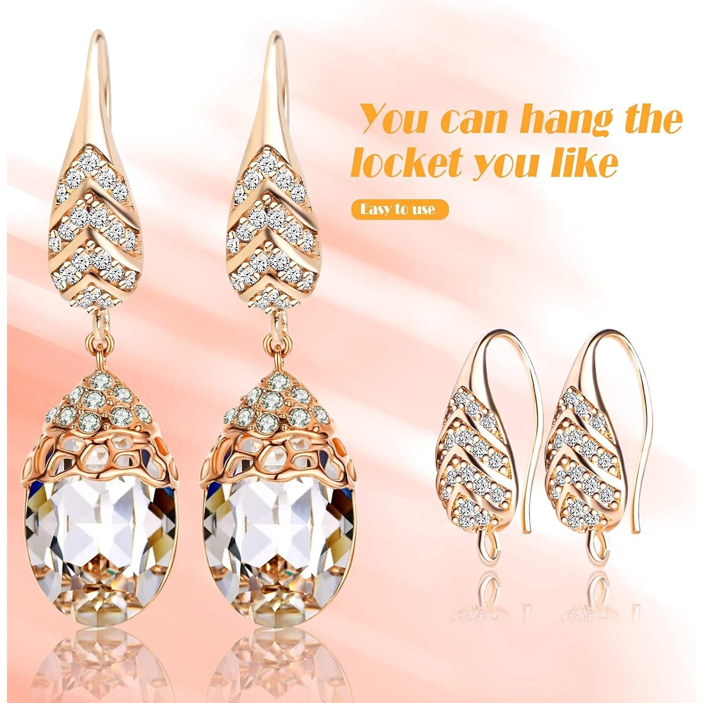 10pcs 14K Gold Cubic Zirconia Earring Hooks Brass French Fish Hooks Ear Wires with Loop Hole Dangle Earrings Connectors with a Plastic Box for Women DIY Jewelry Making