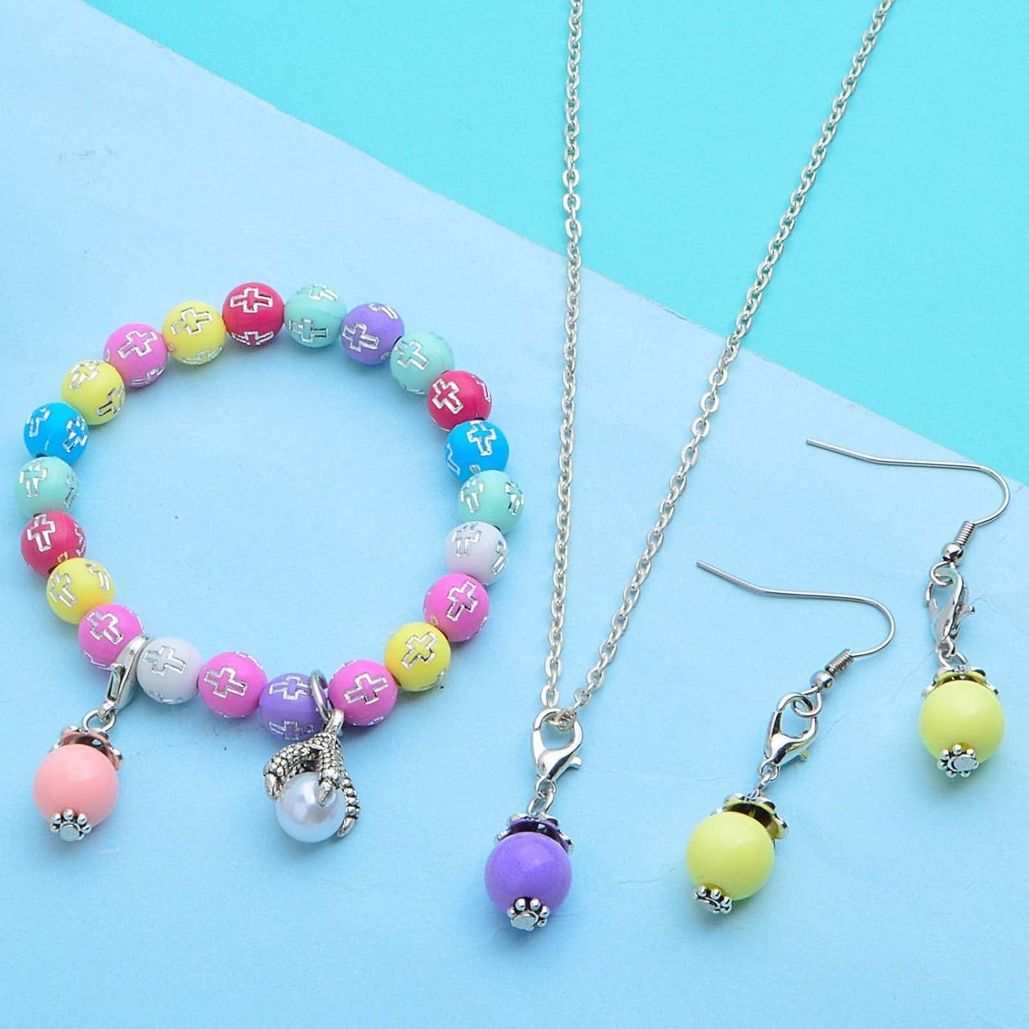 20pcs 10 Colors Acrylic Round Bead Charms Resin Metal Handmade Rondelle Bead Dangle Pendants with Lobster Clasps Accessories for DIY Necklace Bracelet Earring Jewelry Making