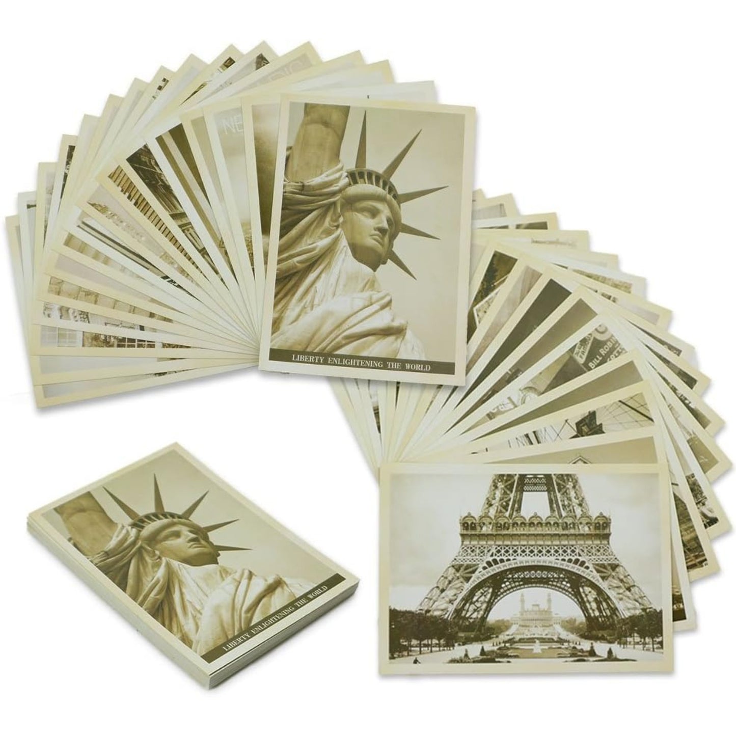 32pcs Retro Old Travel Postcards Vintage Landscape Photo Picture Poster Post Cards Greeting Cards Collectable Vintage Postcards Bulk for Worth Collecting Exchanging