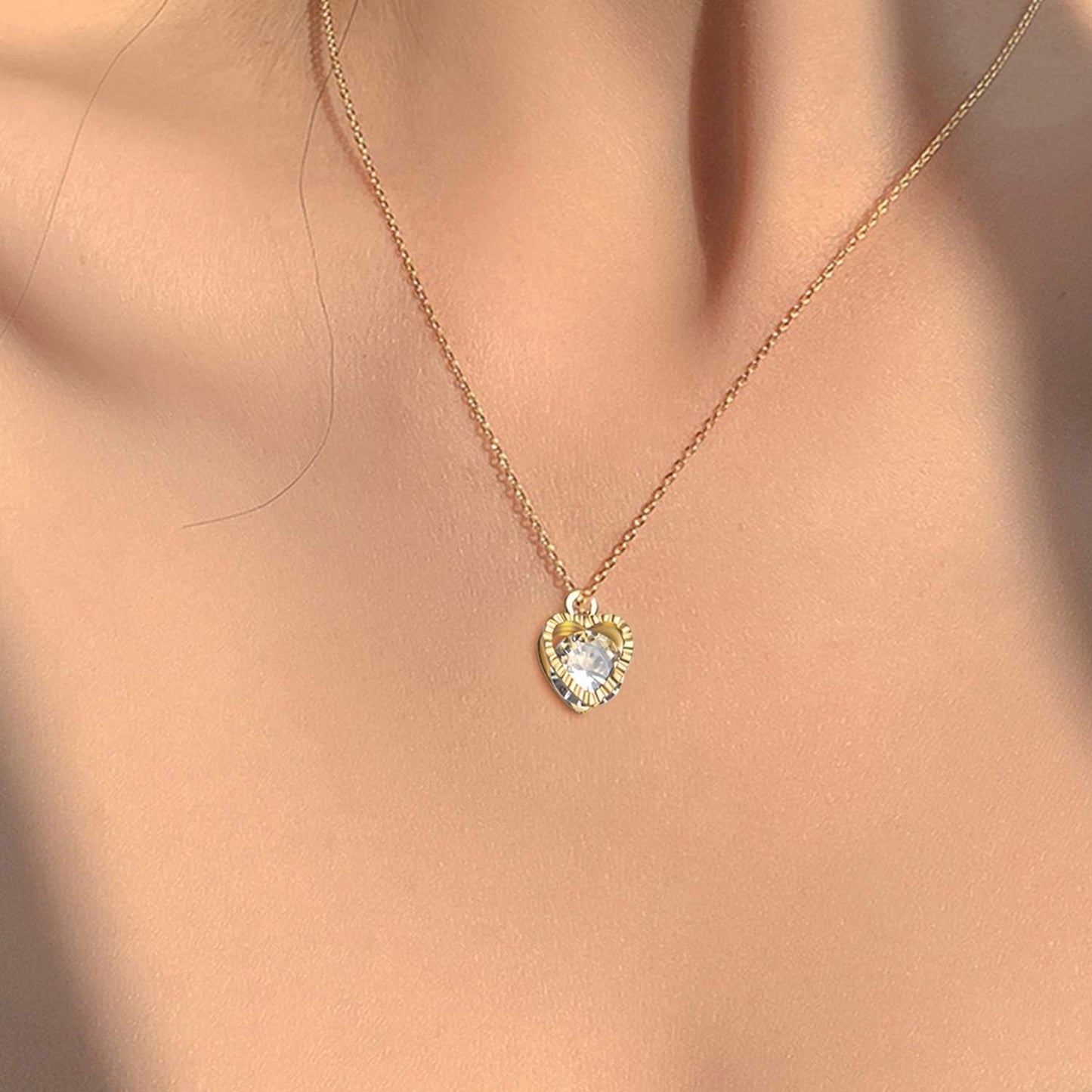20pcs Cubic Zirconia Alloy Jewelry Charms Heart Shaped Charm Crystal Dangle Pendants for DIY Earring Necklace Jewelry Making Supplies, 12×9×5.5mm