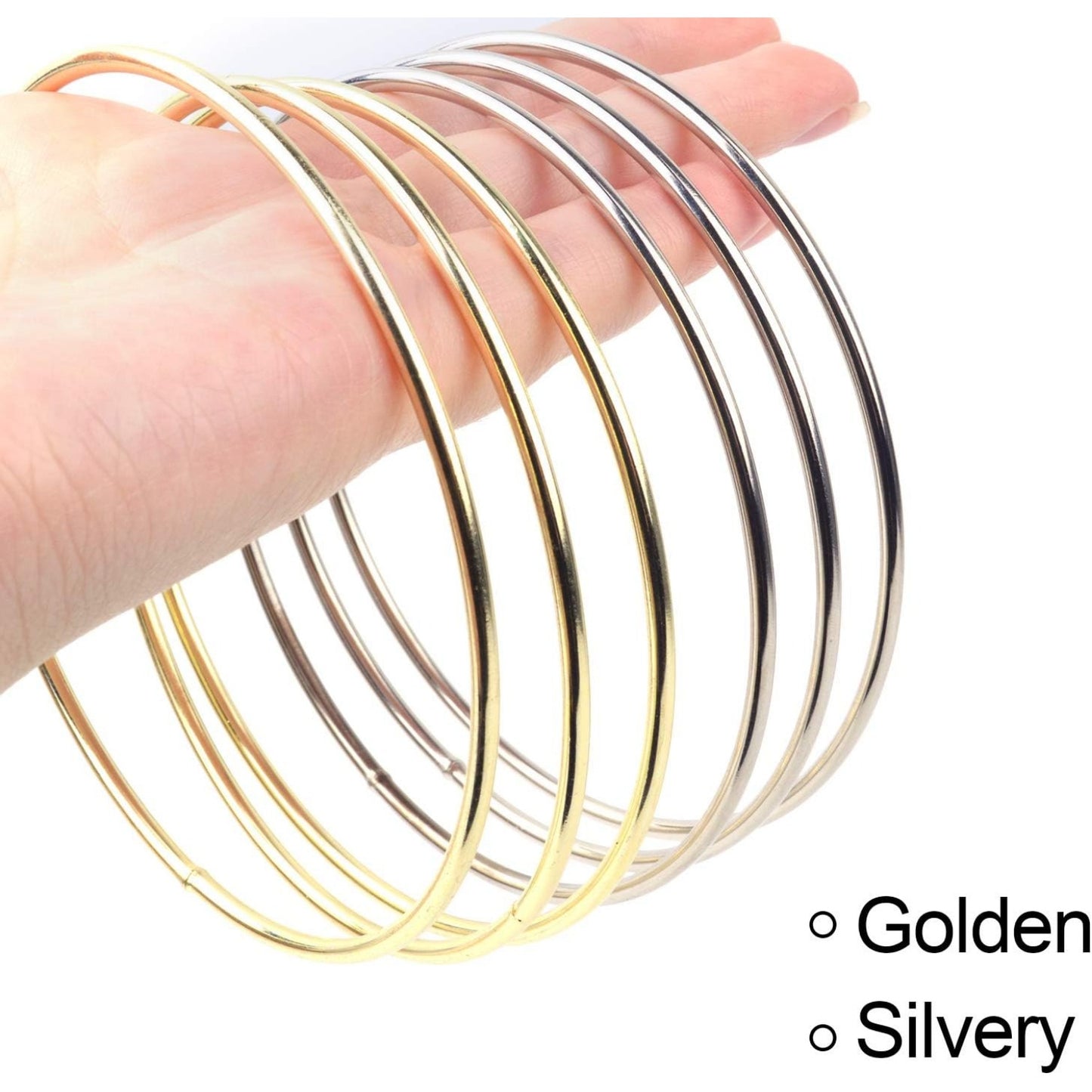 6pcs 4 Inch Metal Hoops Metal Rings for Dream Catcher and Crafts(Gold and Silver)