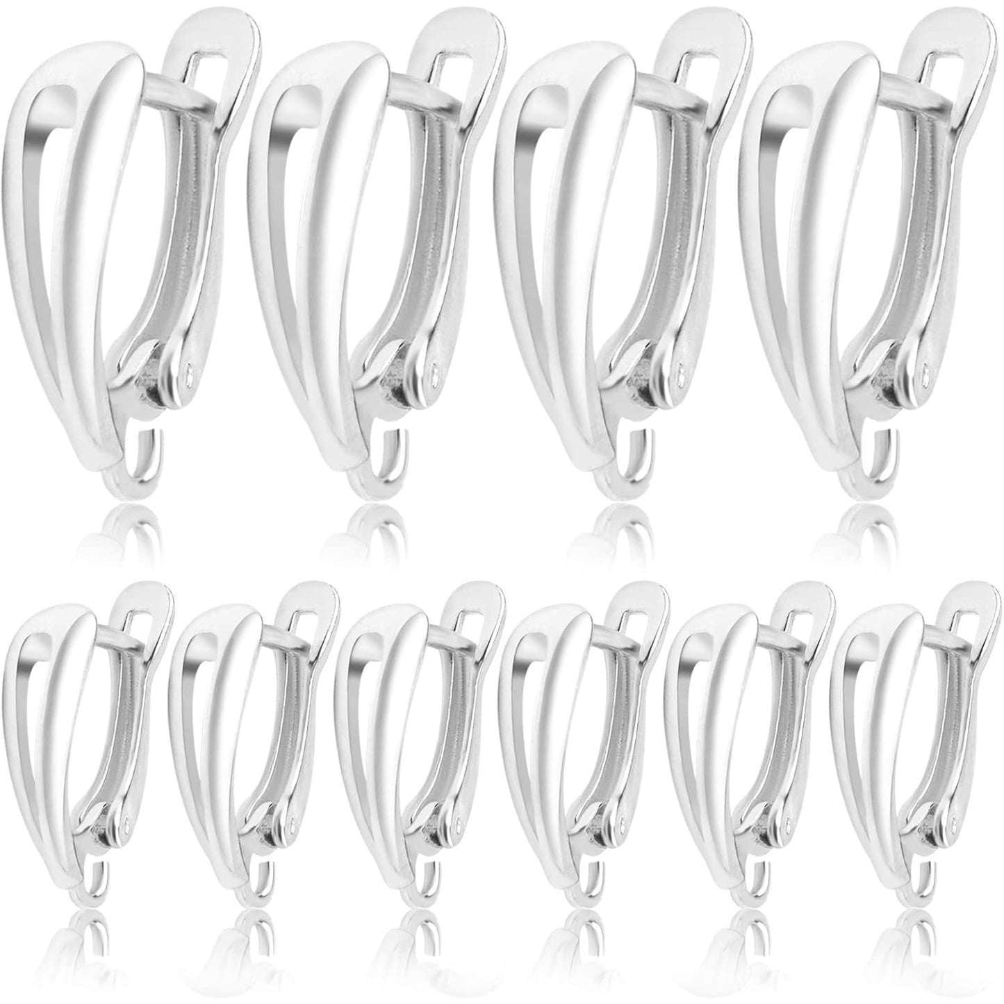 20pcs 5 Colors Round French Earring Hooks Hypoallergenic Brass Leverback Ear Wire Hooks with Open Loop for DIY Dangle Earrings Jewelry Making Christmas Party Anniversary Favor