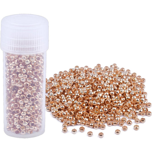 Pack of 1000 Tiny Metal Crimp Spacer Stopper Beads 2mm for Jewelry Making