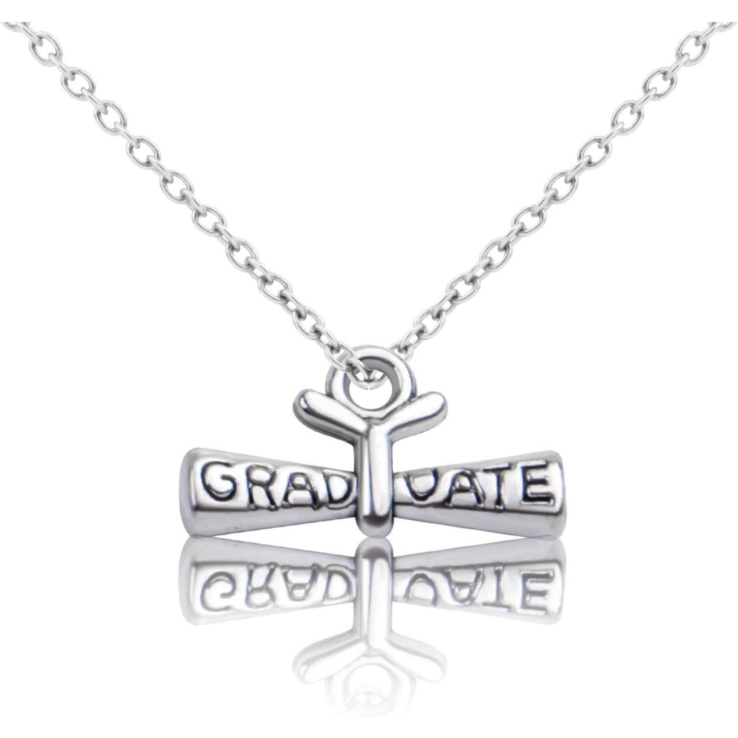 50pcs Silver Graduation Charms Pendants Graduate Hanging Charm with Diploma for Bracelets Keychain Necklace