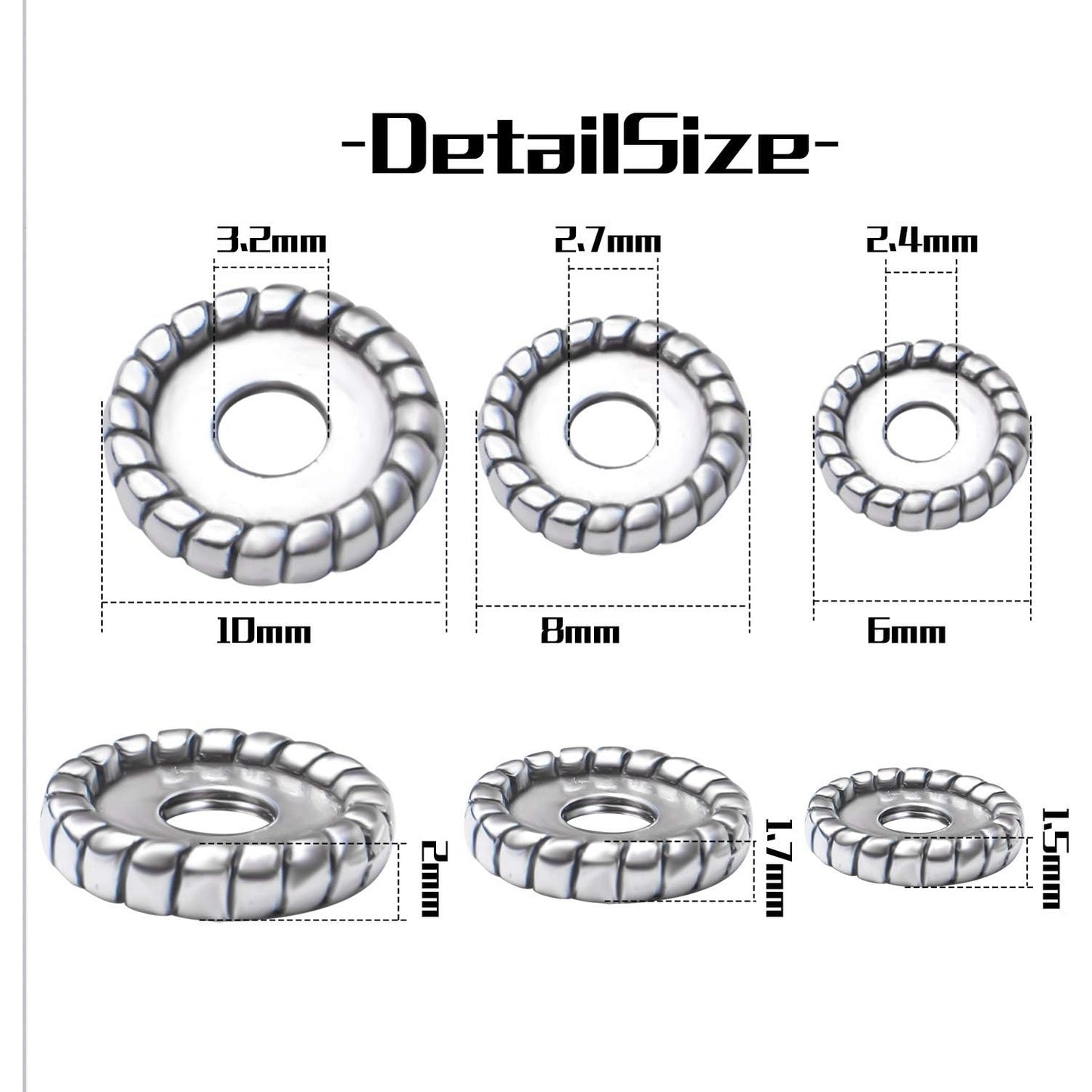 200pcs Tibetan Antique Silver Alloy Spacer Bead Spacer Beads Charms Round Spacers Beads Jewelry Spacers with A Box for DIY Jewelry Crafts Making,Gear Shape