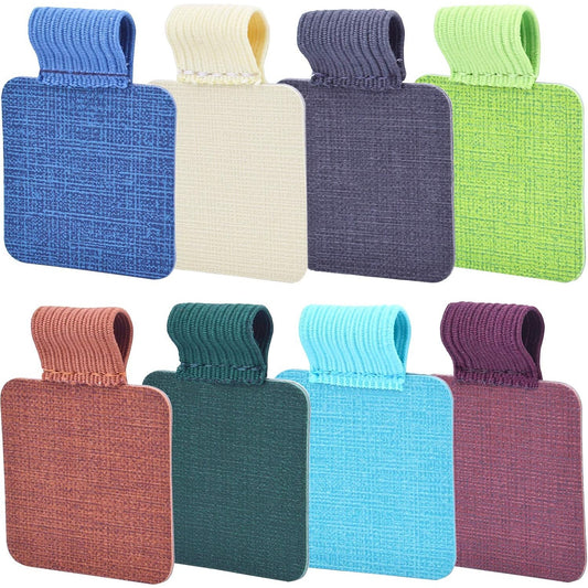 8pcs Self-adhesive Leather Pen Holder with Elastic Loop for Notebooks, Journals,Calendars and Planners(8 Colors)