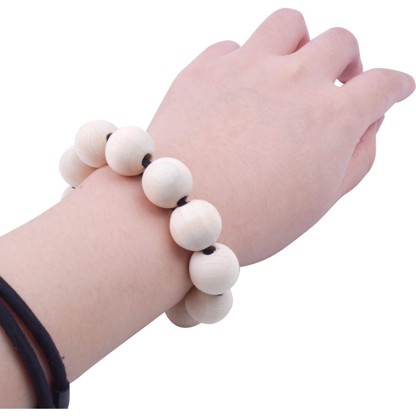100pcs 16mm Natural Color Round Ball Wood Spacer Beads Jewelry Findings Charms