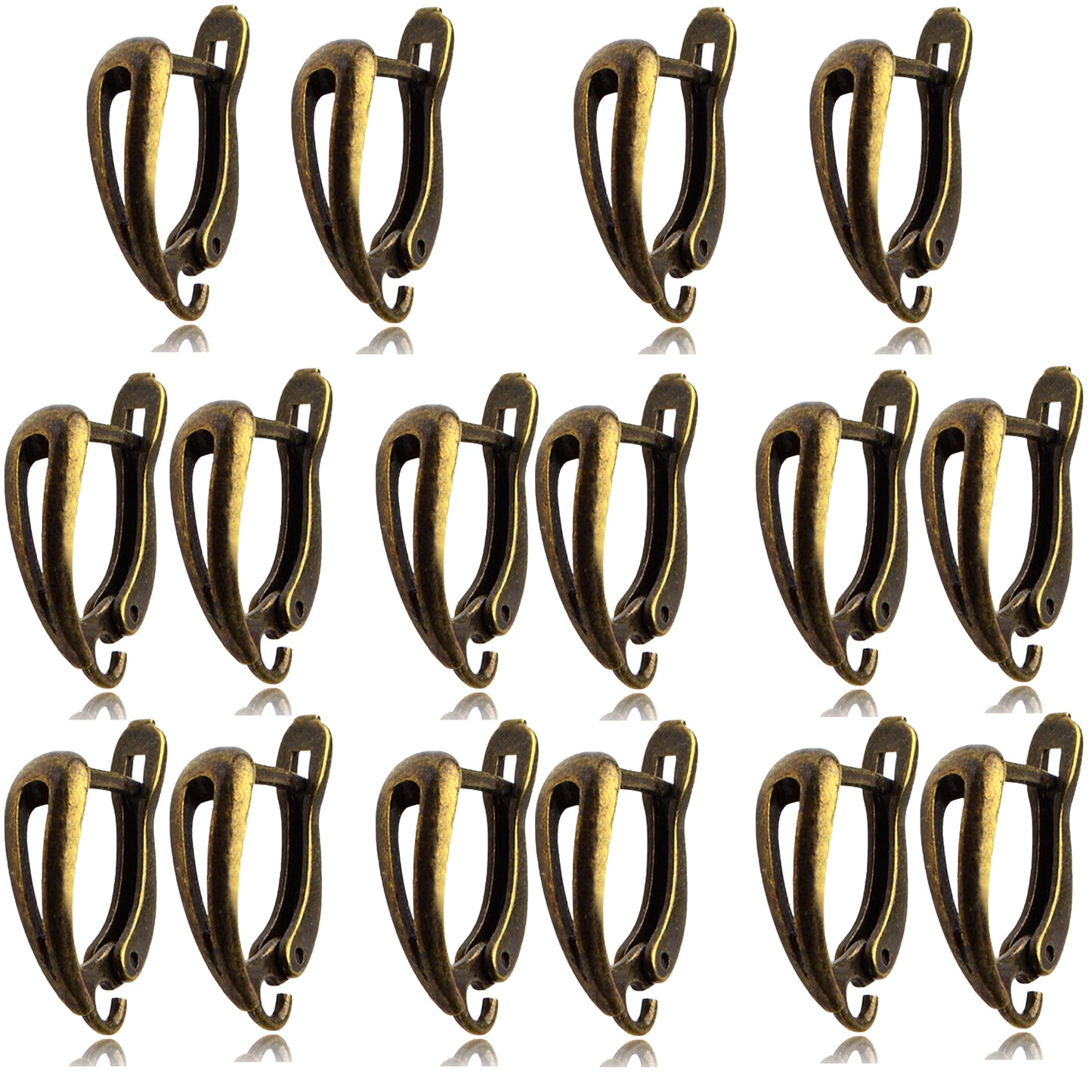 16pcs Leverback Earring Hooks Brass French Earring Hooks Ear Wire with Open Loop Round Dangle Earrings Connectors for Women DIY Jewelry Making Birthday Party Favor Gifts, 8 Colors