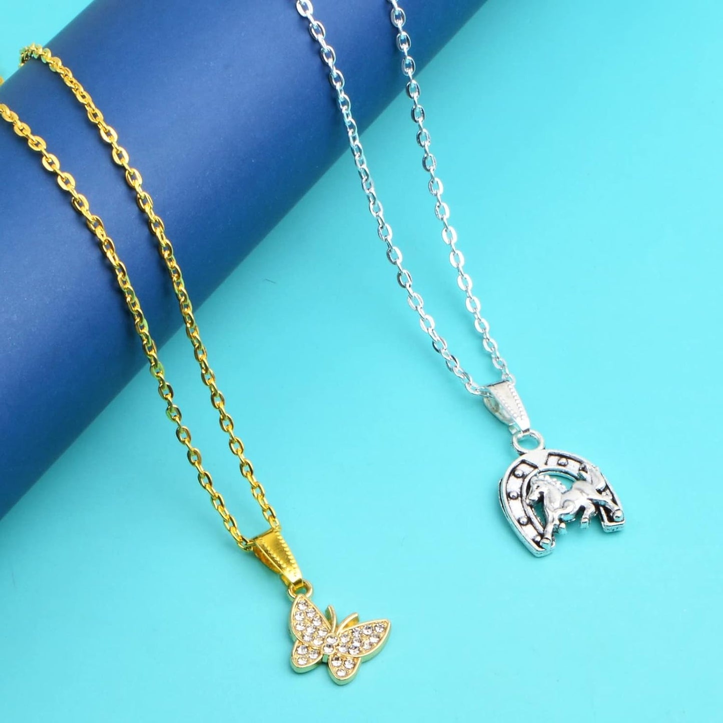 20pcs 50 cm Metal Necklace Extender Chains Links with Lobster Claw Clasps and 20pcs Pinch Clip Clasps Pendant Clasps Connectors for DIY Jewelry Making Supplies, 2 Colors