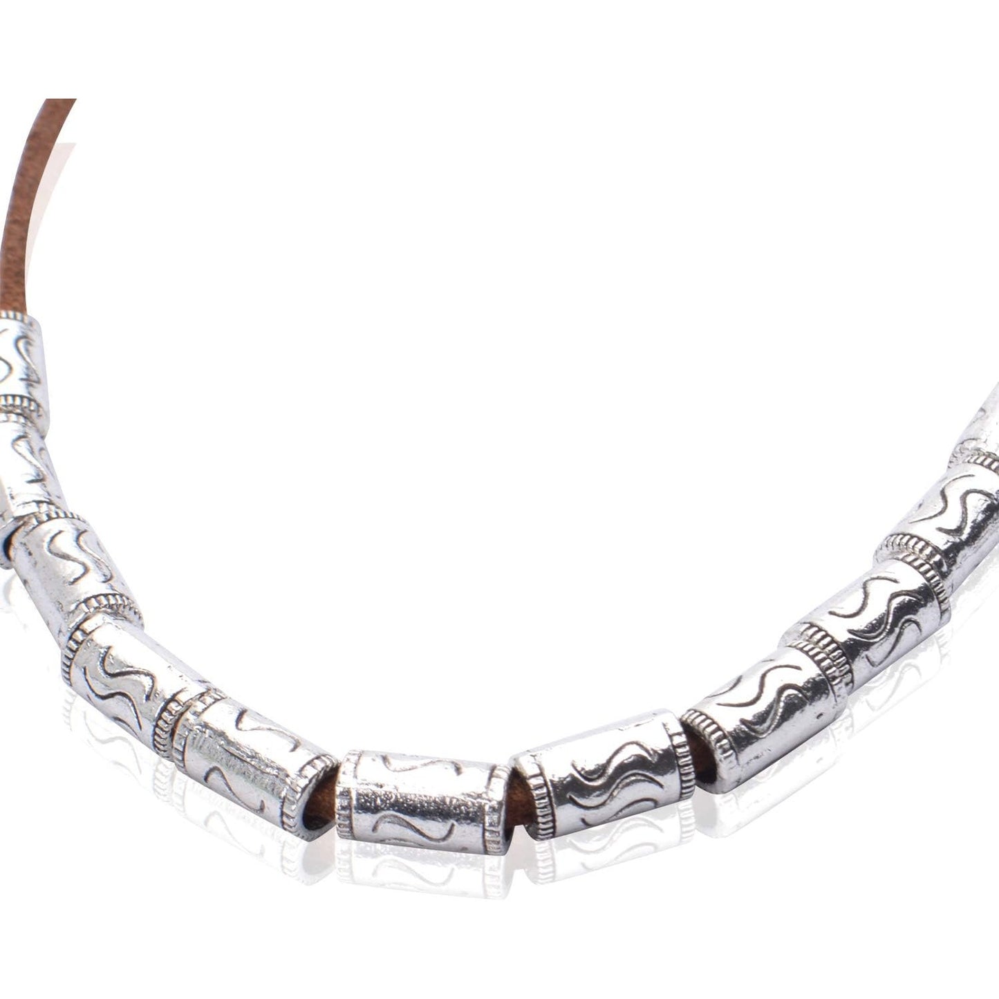 100pcs Tibetan Silver Spacer Beads Alloy Tube Metal Spacers European Large Hole Beads Charms for DIY Necklace Bracelets