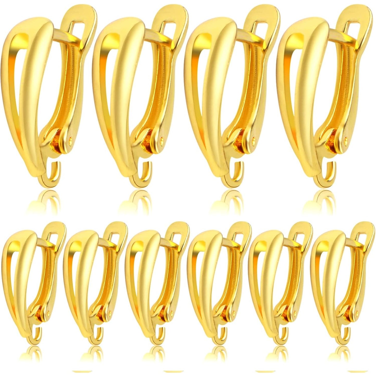 20pcs 5 Colors Round French Earring Hooks Hypoallergenic Brass Leverback Ear Wire Hooks with Open Loop for DIY Dangle Earrings Jewelry Making Christmas Party Anniversary Favor