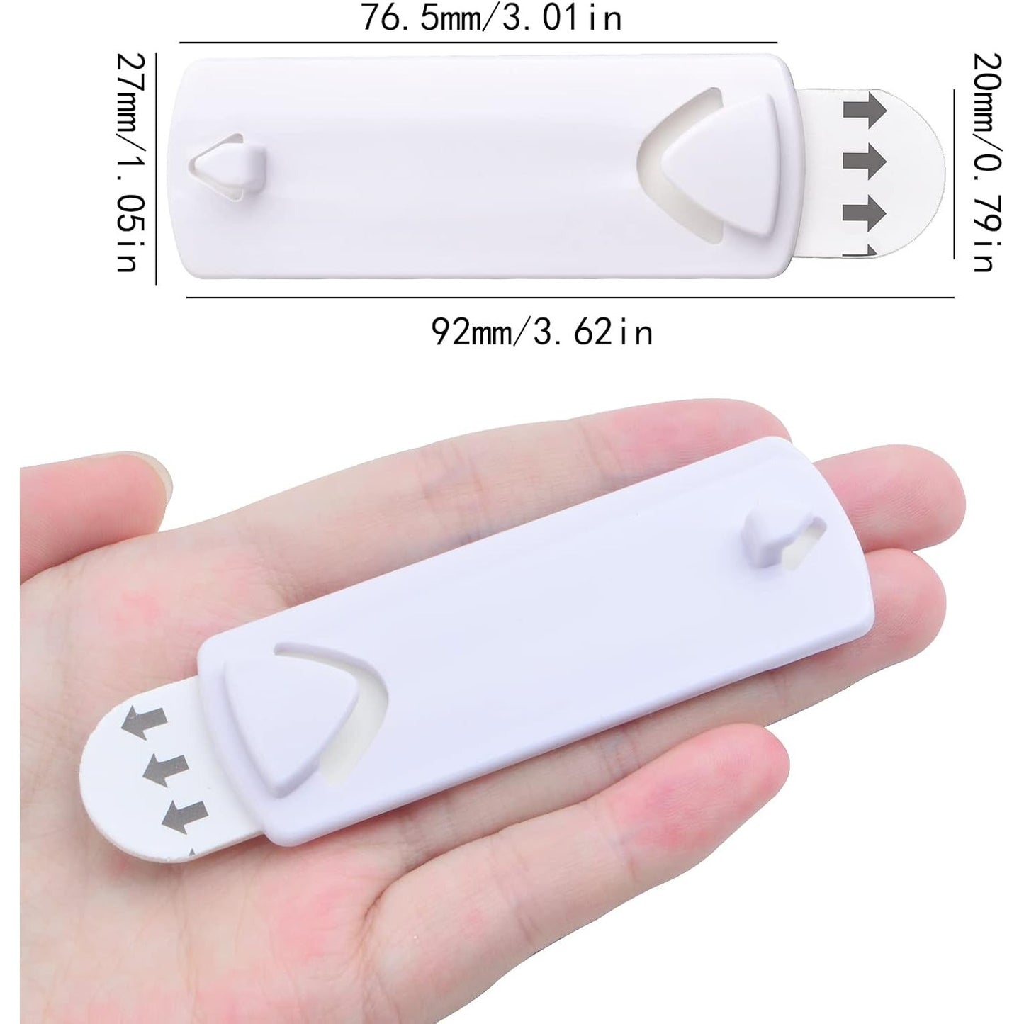 10 Pieces White Picture Hangers Hooks Without Nails No Trace Self Adhesive Art Hanger Hooks Photo Frame Picture Hanging Kit for Bathroom Kitchen Home Door Wall Closet