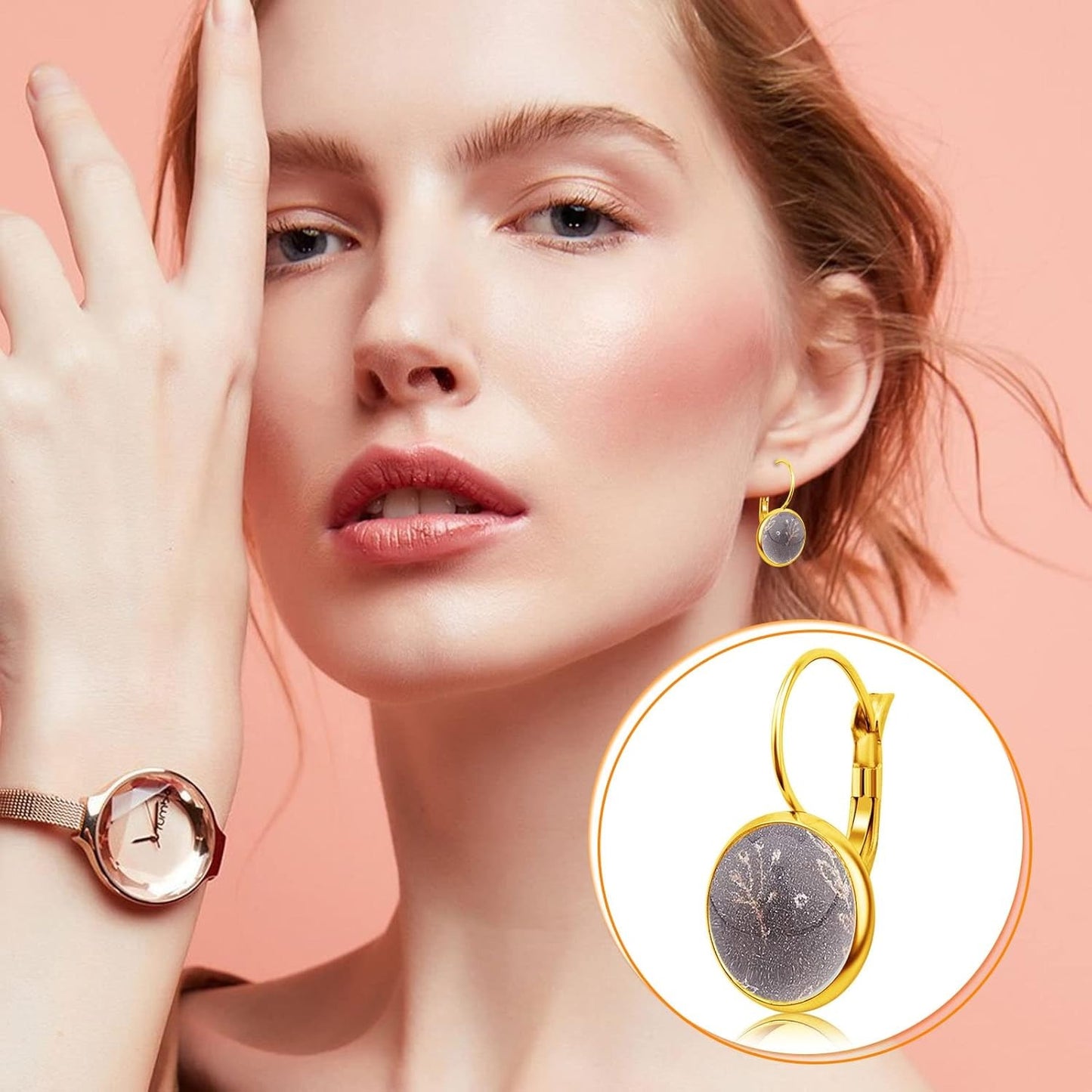 Hook Earring Cabochon Settings, 20 Pieces Lever Back Hook Earrings with Flat Round Tray Blank Cabochon Setting Ear Wires for Earring Designs(12 mm)